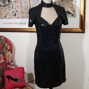 Robe Longue De Soirée Cocktail Noire NITELINE DELLA ROUFOGALI - Taille 10, Manches Courtes - Neuve Avec étiquettes